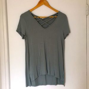 Green CrissCross Tee